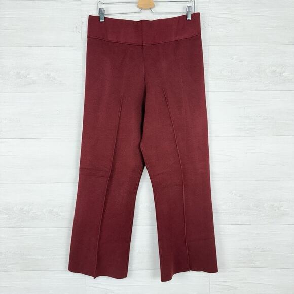 J.Crew Size XL Delaney Kick Out Sweater Pants Red Burgundy Pull On High Rise NWT - Picture 15 of 16